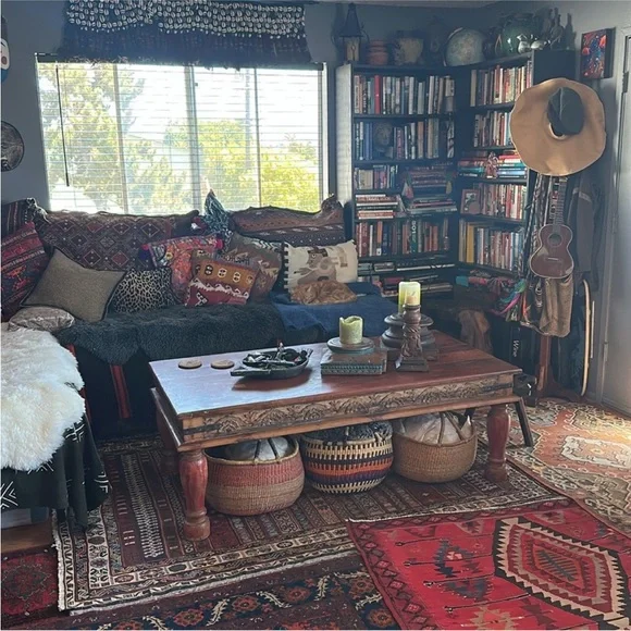 African Bolga basket. Ethnic, tribal, eclectic, unique, hippie, boho home vibes - Picture 2 of 16